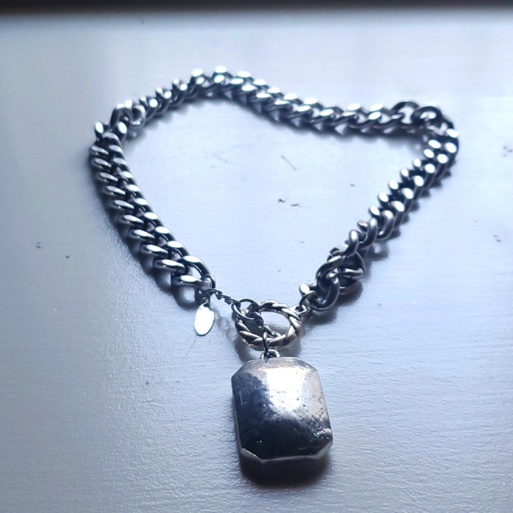 Traci Lynn Crystal Toggle Statement Necklace - image 4